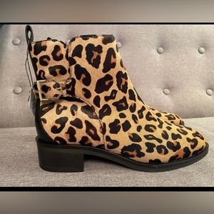 Cole Haan Kimberly Leopard Boots, NWT! Size 7.